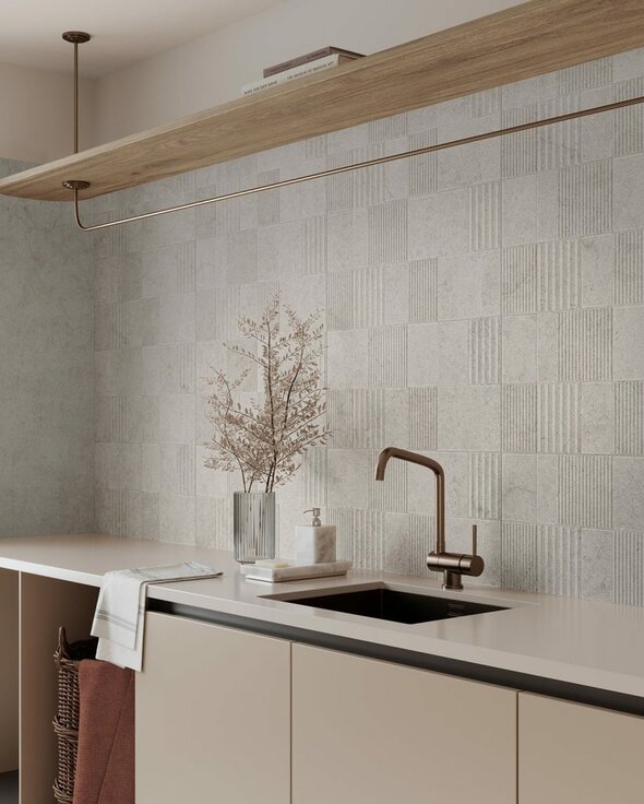 Obklad Deco Limestone Grey 32x62,5 cm