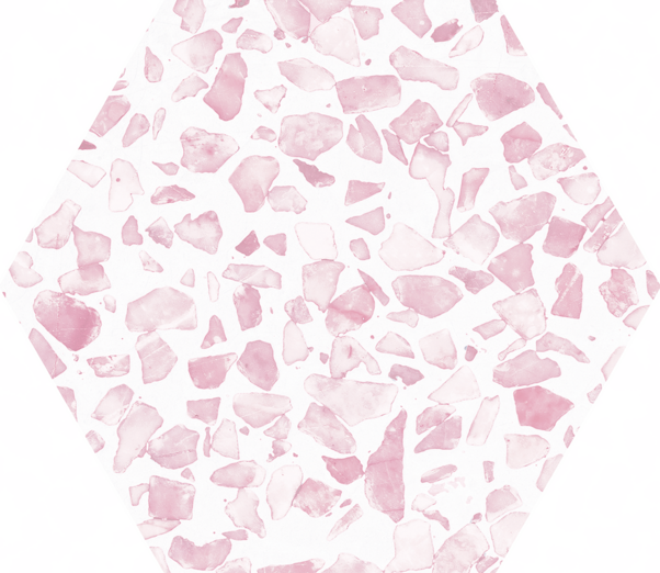 Riazza Hexagon Pink 23,2x26,7 cm